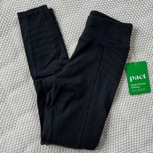 Pact Organic Brushed Pintuck Legging Black